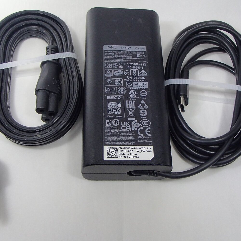 Dell Latitude Laptop Charger 65W Type C USB C AC Adapter Power Cord